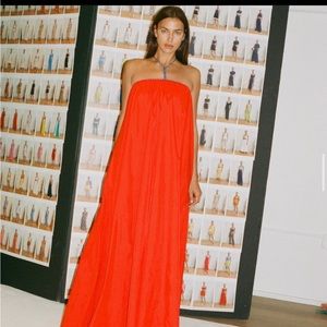 Staud brand new red maxi dress